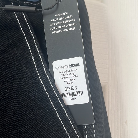 PETITE Carpenter Black Cargo - Picture 4 of 4